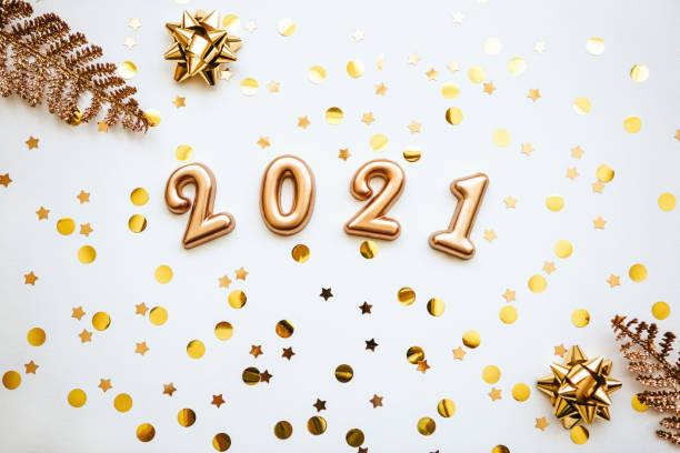 istock Gold holiday numbers 2021. 1280930422