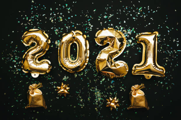 istock Golden 2021. Christmas background 1280930588