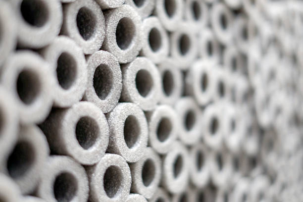 istock Foam tube as abstract background, selective focus 1280931896