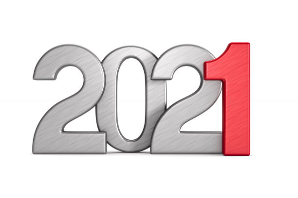istock 2021 new year. Isolated 3D illustration 1280937980