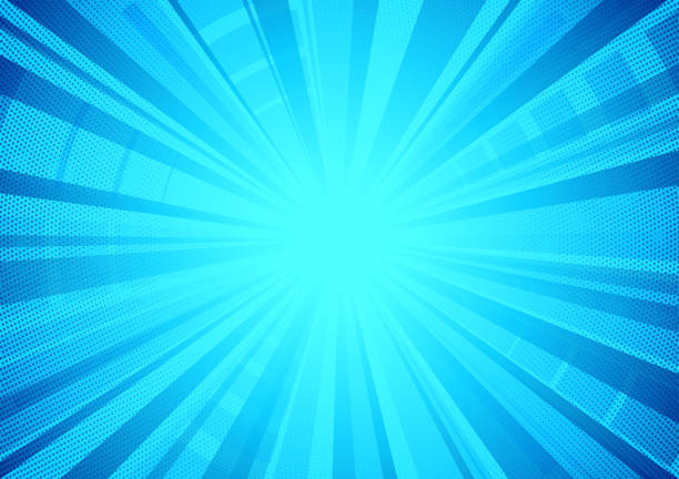 stockillustraties, clipart, cartoons en iconen met blauwe grappige ster barstte getextureerde achtergrond - leeggelopen