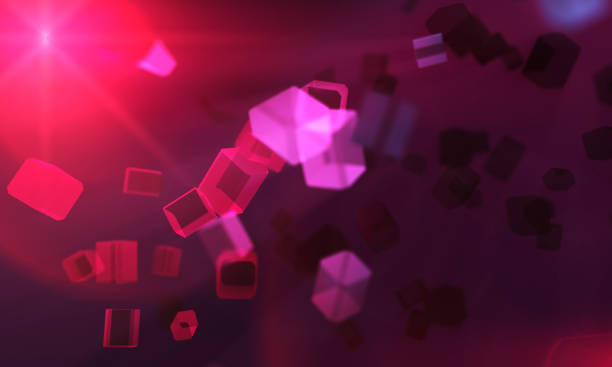 istock Abstract tech color background of geometric shapes. 3d rendering 1280944019