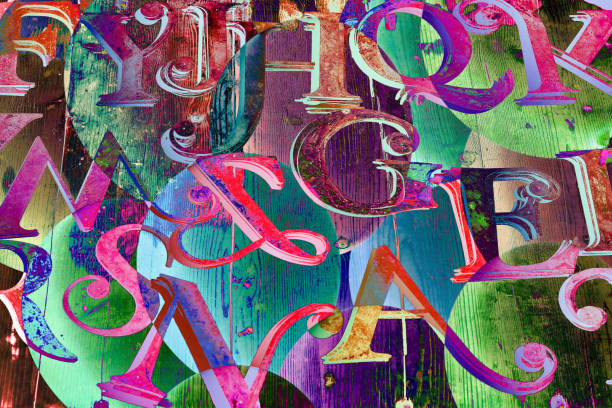 istock 3d,background of letters and colors 1280945111
