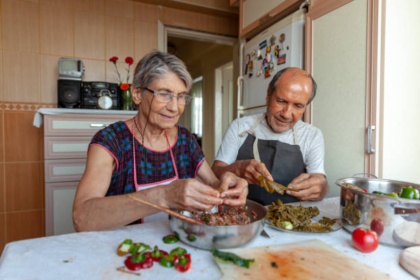 istock Senior couple preparing for various stuffed 1280947784