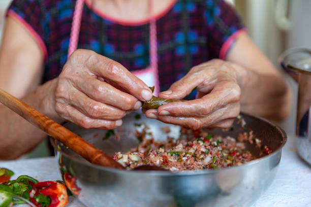 istock Senior woman preparing for various stuffed 1280948013