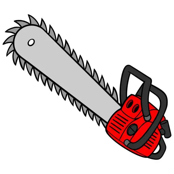 Vector illustration of Chainsaw