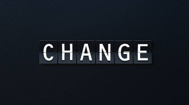 istock Change Written Airport Billboard On Black Background 1280957384