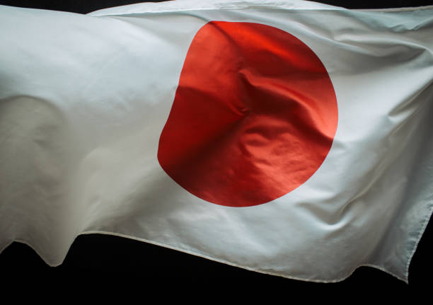 bandera de japón - japanese flag japan flag white fotografías e imágenes de stock