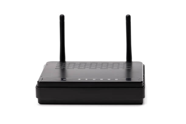 istock black wifi router device isolated on a white background. online and internet communication hardware 1280968323