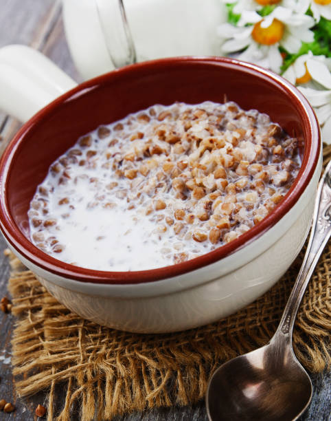istock Buckwheat porridge with milk 1280973533