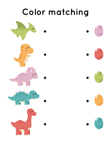Educational Color Matching Game Printable Worksheet For Preschool ...