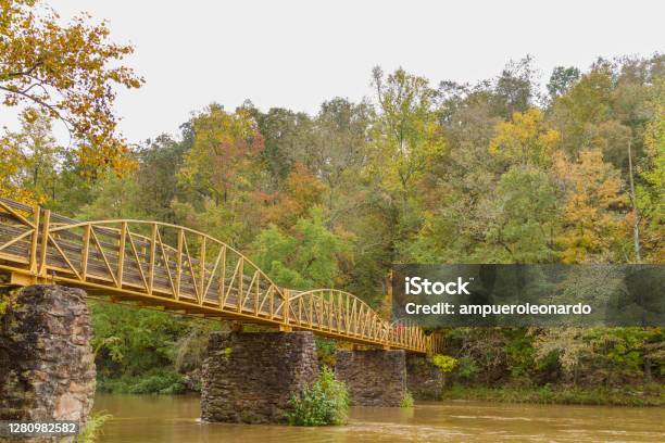 High Falls Park Waterfalls Recreation Area In Albertville Alabama State Usa Stock Photo - Download Image Now