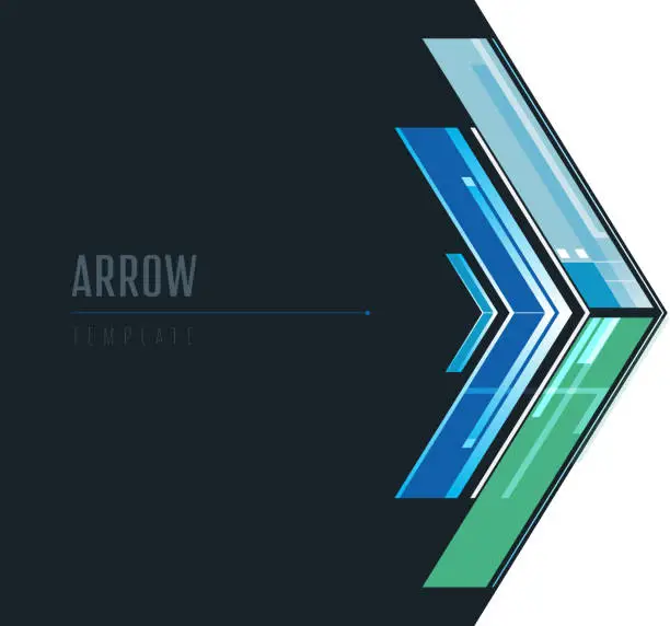 Vector illustration of arrow template bg