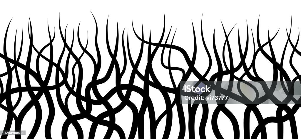 Line Root Pattern Abstract Black And White Horizontal Seamless Background Root Pattern ...