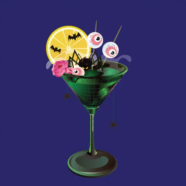 Vector illustration of Halloween Drink Spooky Night