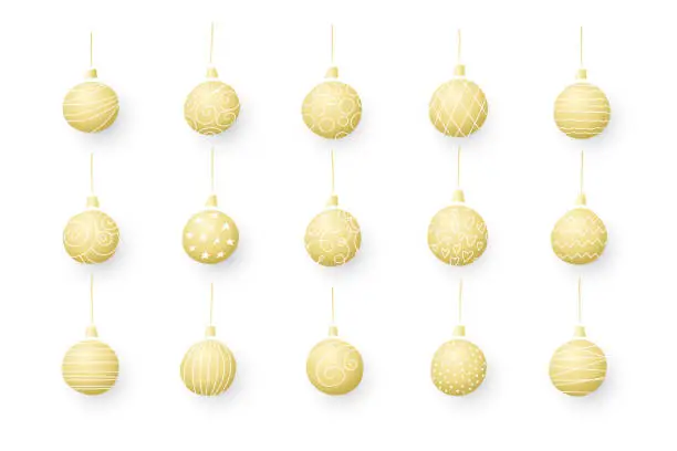 Vector illustration of Christmas ball collection
