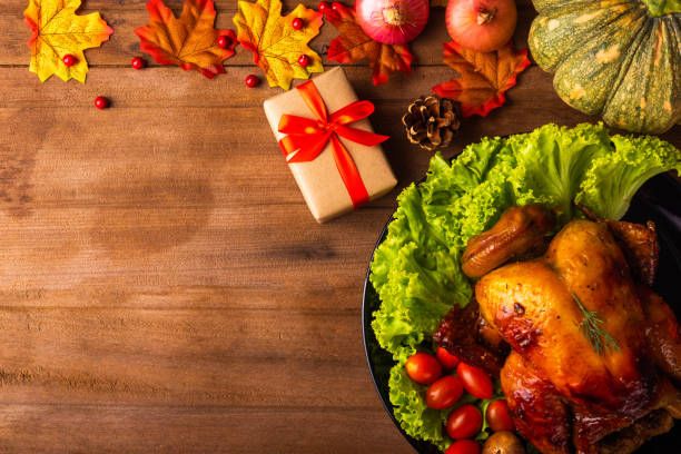 istock Thanksgiving baked turkey or chicken and vegetables 1281000961