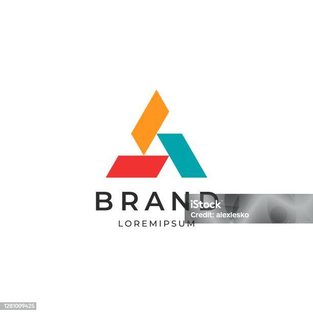 Three Elements Triangle Symbol Abstract Business Logotype Stock Illustration - Download Image Now