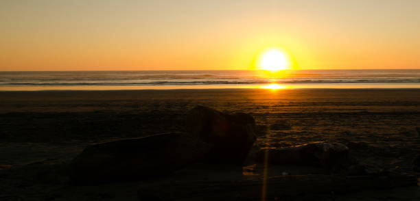 istock Sunset at Westport Lighthouse beach park, Grays Harbor, Washington 1281011098
