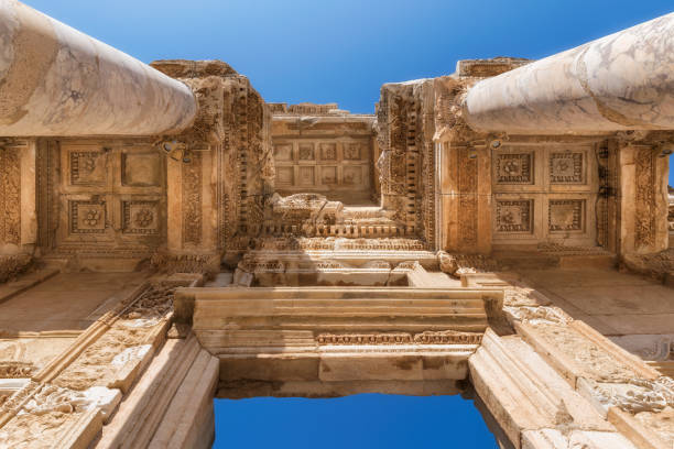 istock Celsius Library ruins in ancient city Ephesus, Turkey 1281020988