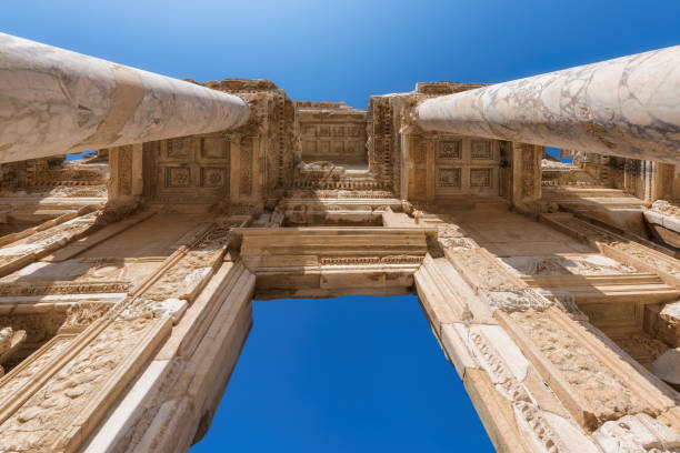 istock Celsius Library ruins in ancient city Ephesus, Turkey 1281022912