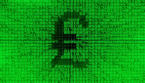символ фунта на двоичном фоне - data exchanging green abstract стоковые фото и изображения