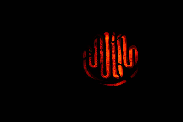 Electric Heater coil Close up photo.