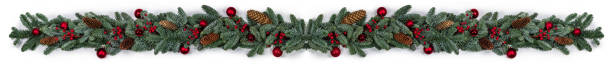 istock Christmas fir and decorations on white 1281026910