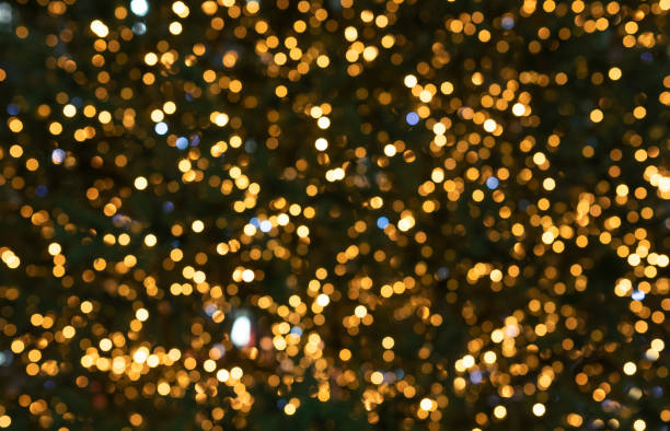istock Christmas decoration background, defocused lights glowing 1281027864