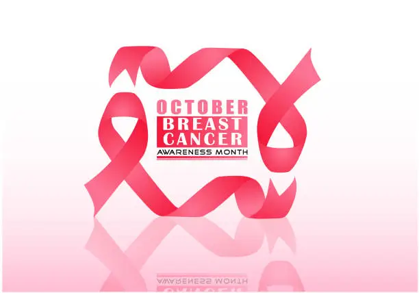 Vector illustration of Breast Cancer Awareness Month Banner
