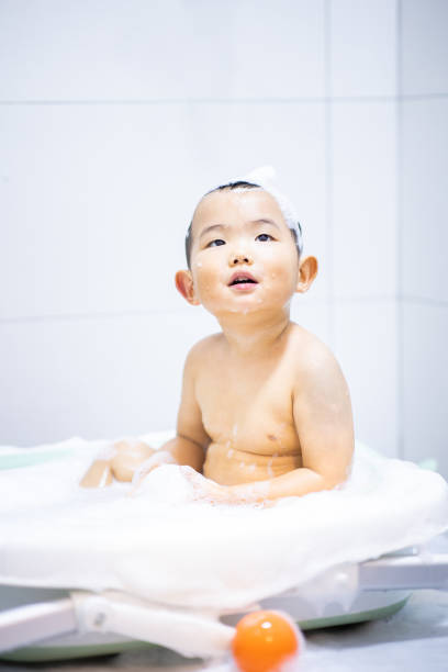Baby boy in the bathtub