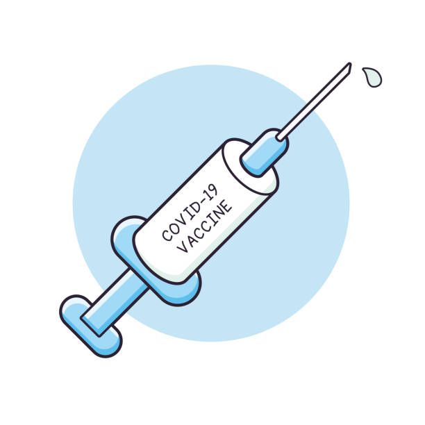 Medical Syringe With Covid19 Vaccine Icon Stock Illustration - Download  Image Now - COVID-19 Vaccine, Cartoon, Syringe - iStock
