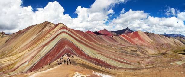 istock Rainbow mountains Andes near Cusco in Peru 1281046031