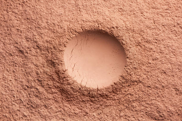 Smudged make-up gradient chocolate brown beige texture palette creamy matte concealer foundation CC or BB-cream powder circle drops