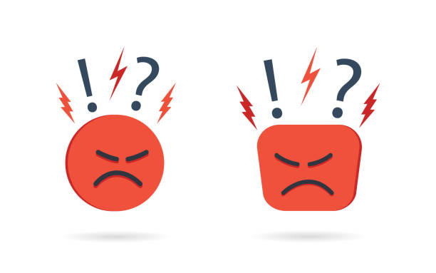 Angry and hate icon. Difficult, bad customer. Negative opinion and experience from client. Unhappy mood on face. Concern, furious and pessimism. Feedback from user. Emoji reaction concept. Vector Angry and hate icon. Difficult, bad customer. Negative opinion and experience from client. Unhappy mood on face. Concern, furious and pessimism. Feedback from user. Emoji reaction concept. Vector. disgusted stock illustrations