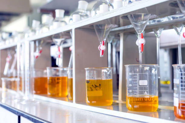 istock View of the simple method of copper analysis using monosodium glutamate and its application in ore analysis in the laboratuvar of the mining industry. 1281055063