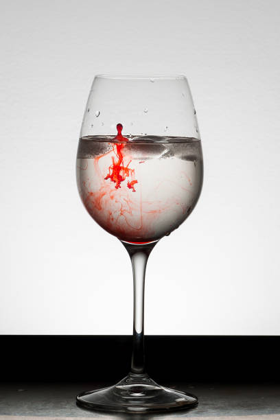 Liquid red Still life, liquid red into the glass bicchiere stock pictures, royalty-free photos & images