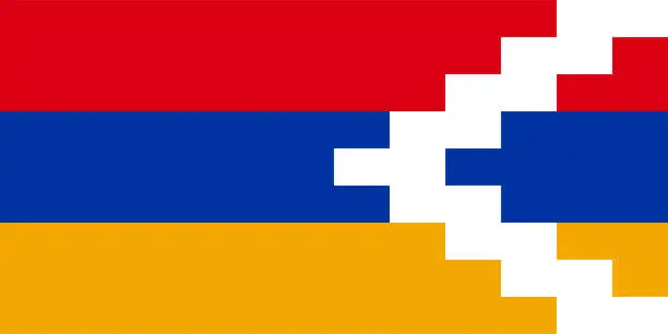 Vector illustration of Flag of Republic of Artsakh