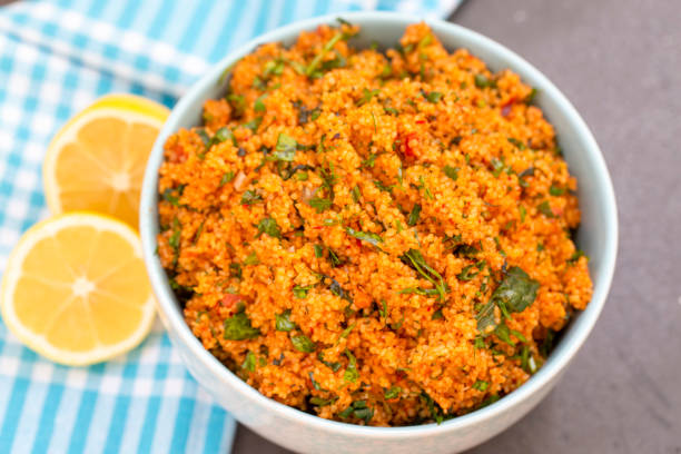 istock Traditional delicious Turkish foods: bulgur salad (kisir) 1281067751