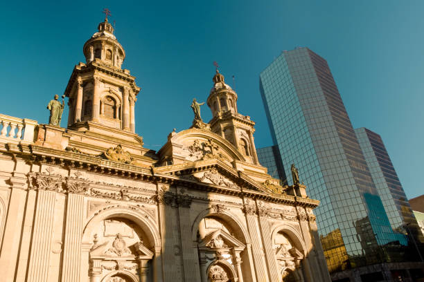 istock Metropolitan Cathedral at Plaza de Armas in Santiago. 1281068335