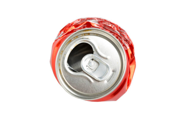 istock Crimped aluminum can isolated on white background 1281068817