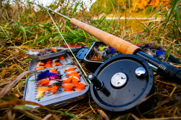 istock Spey fishing fly rod still life 1281069118