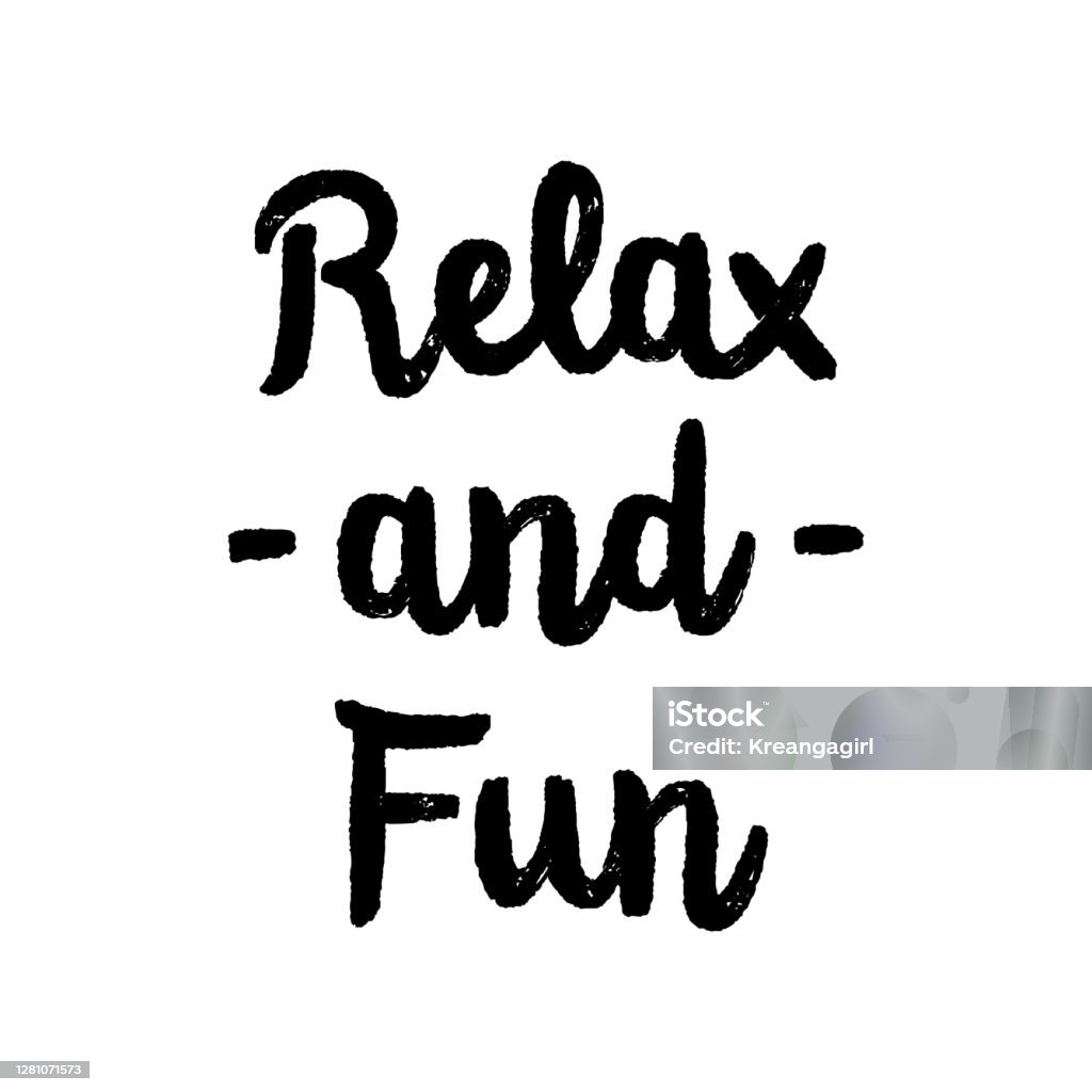 Thư Tay Thư Giãn Và Vui Vẻ Trên Nền Trắng Hình minh họa Sẵn có ...