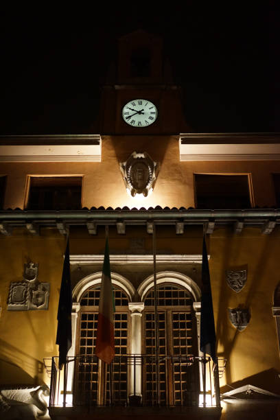 istock Night street in Muggia, Italy 1281074677