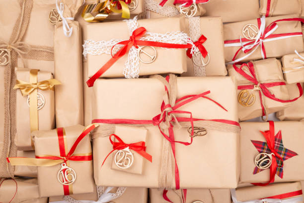 istock Advent calendar gifts with number 1281077349