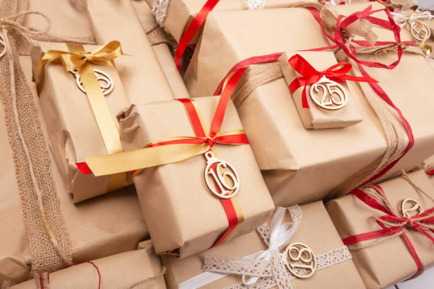 istock Advent calendar gifts with number 1281077352