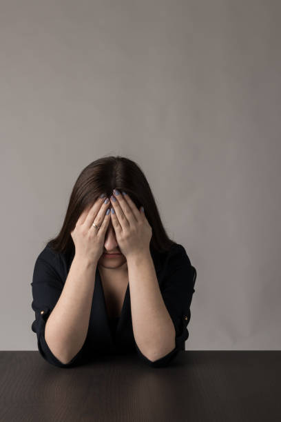 istock Headache. Woman and pain. 1281079021