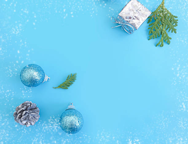 istock Christmas tree toy, branch on a colored background 1281083573