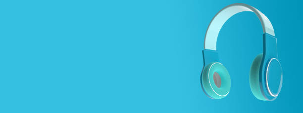 istock Headphones on the headline background 1281083731