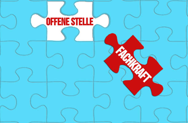 istock Puzzle, job offer and reference to vacancy for skilled workers 1281085612